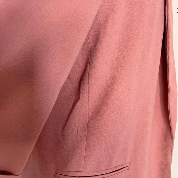 New With Tags Women’s midi length blazer solid mauve pink XL business casual - Picture 3 of 8
